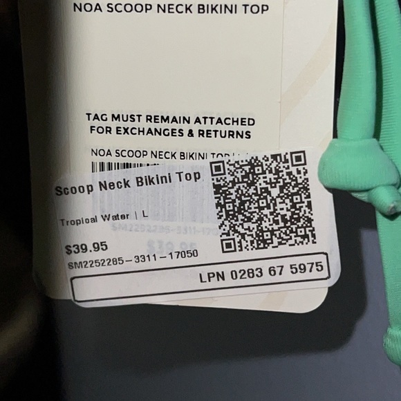 NWT Fabletics Scoop Neck Bikini Top 👙 - Picture 5 of 5